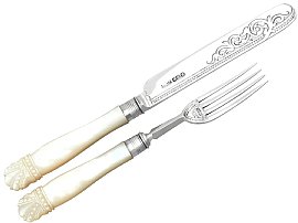 Boxed Antique Silver Dessert Cutlery