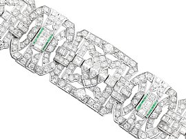 Art Deco Platinum Diamond Bracelet for Sale