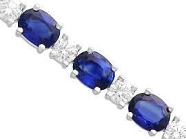 Diamond and Sapphire Line Bracelet