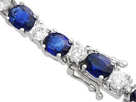 Diamond and Sapphire Line Bracelet closure