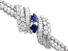 1950s Blue Sapphire and Diamond Bracelet