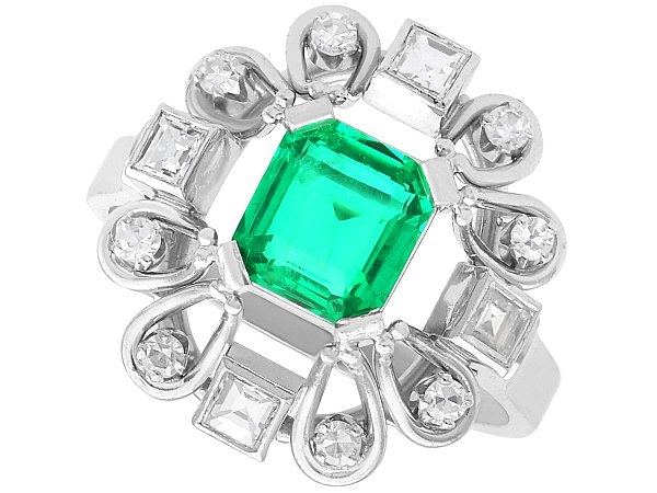 GIA Certified Emerald Ring with Diamonds