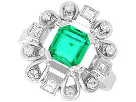 GIA Certified Emerald Ring with Diamonds