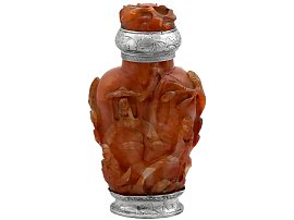 Hardstone and Silver Scent Bottle - Antique