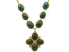 Antique Scarab Beetle Necklace in 22ct Yellow Gold