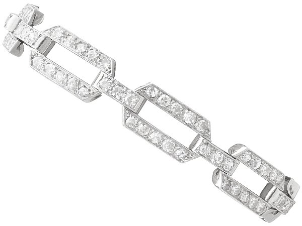 1920s Diamond Bracelet in Platinum for Sale