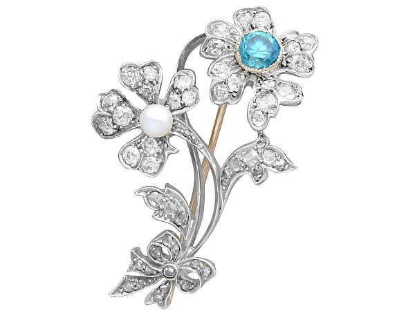 Victorian Flower Brooch for Wedding