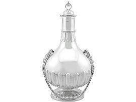 Sterling Silver Pilgrim Flask - Antique Victorian