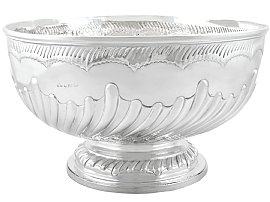 Large Victorian English Sterling Silver Bowl