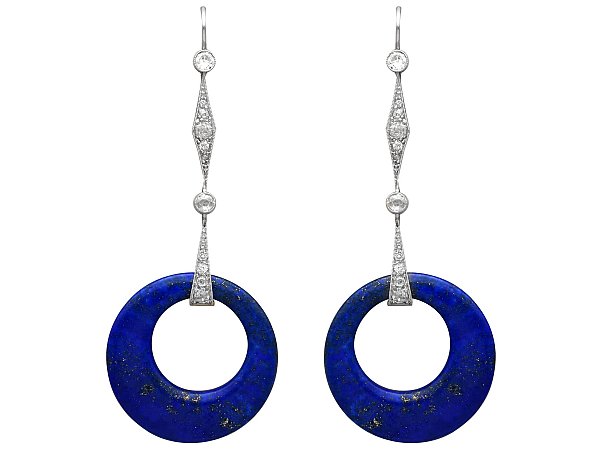 Antique Lapis Lazuli Earrings UK