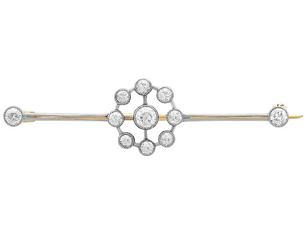 Diamond Bar Brooch