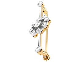 Diamond Bar Brooch