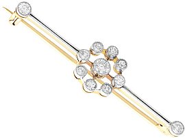 Diamond Bar Brooch